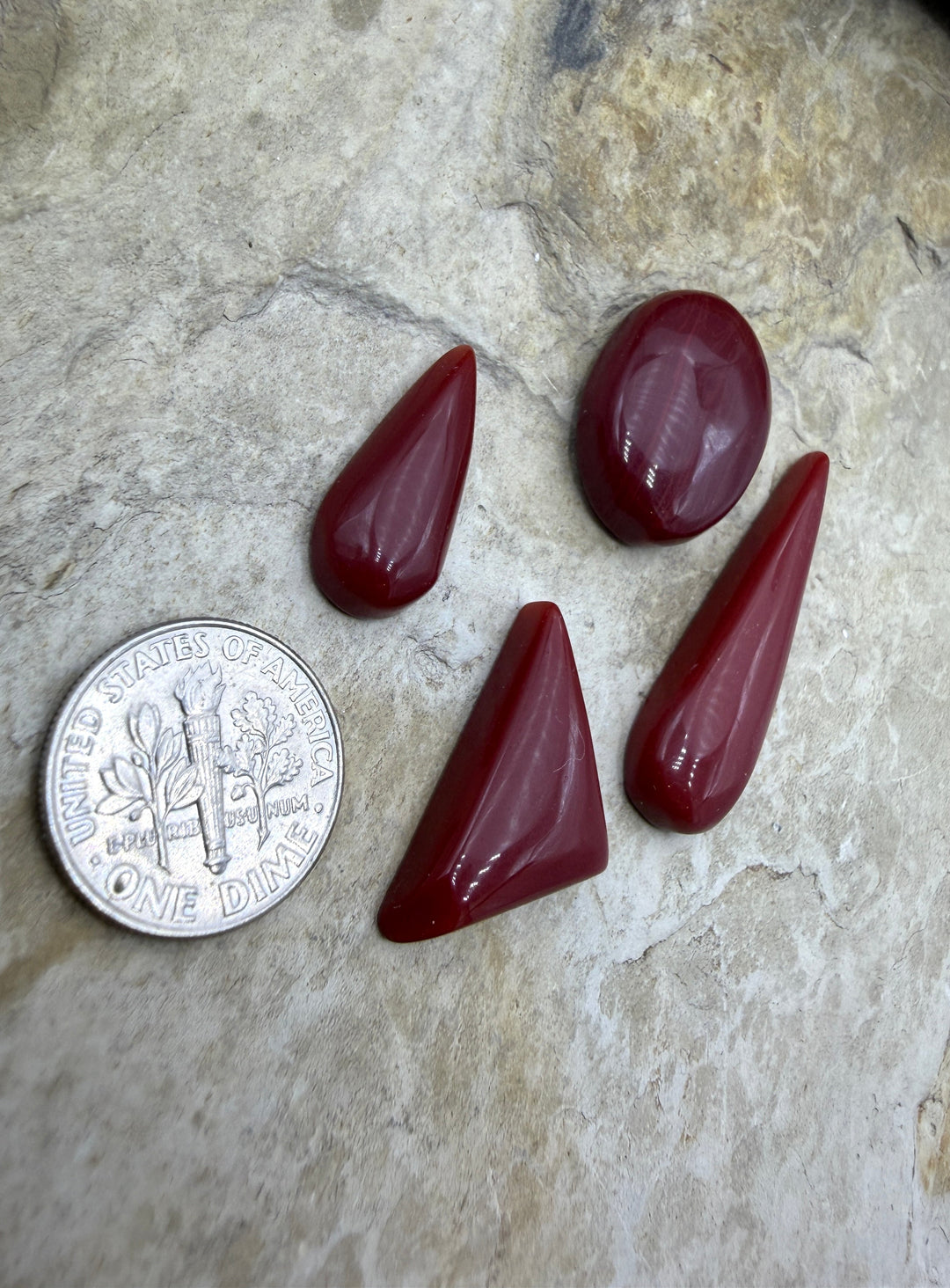 FRIDAY BARGAIN LOT of 4 Hubei Rosarita Cabochons