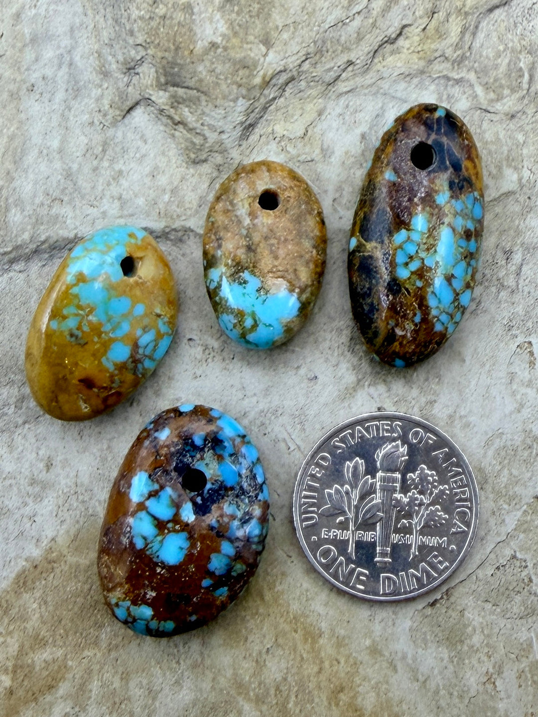 FRIDAY BARGAIN LOT of 4 Number 8 Large Hole Pendant/Focal