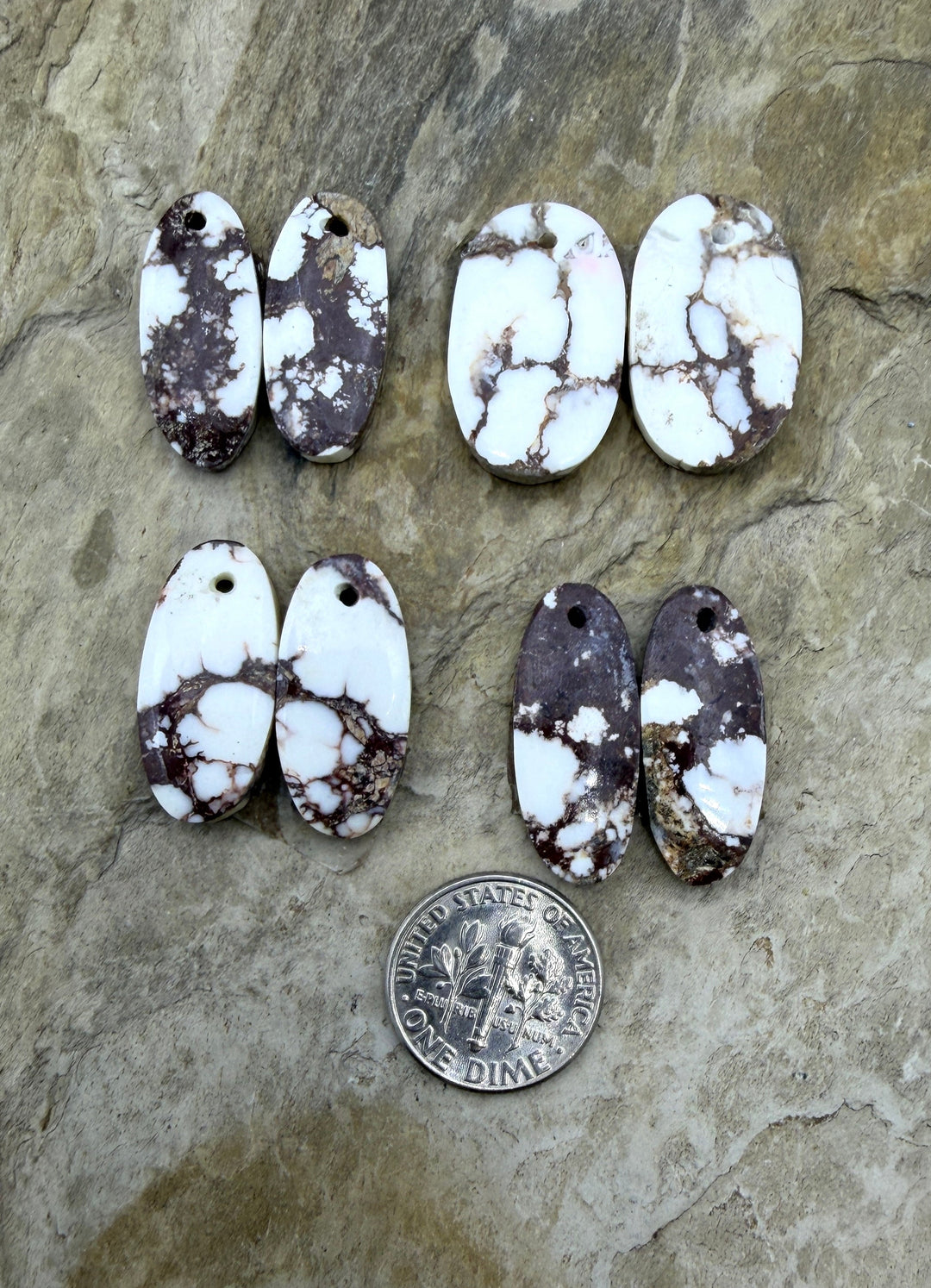 FRIDAY BARGAIN LOT of 4 Wild Horse Beads Earring Slab Bead