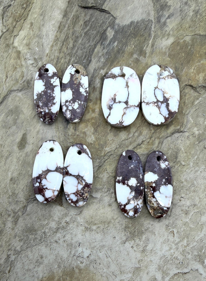 FRIDAY BARGAIN LOT of 4 Wild Horse Beads Earring Slab Bead