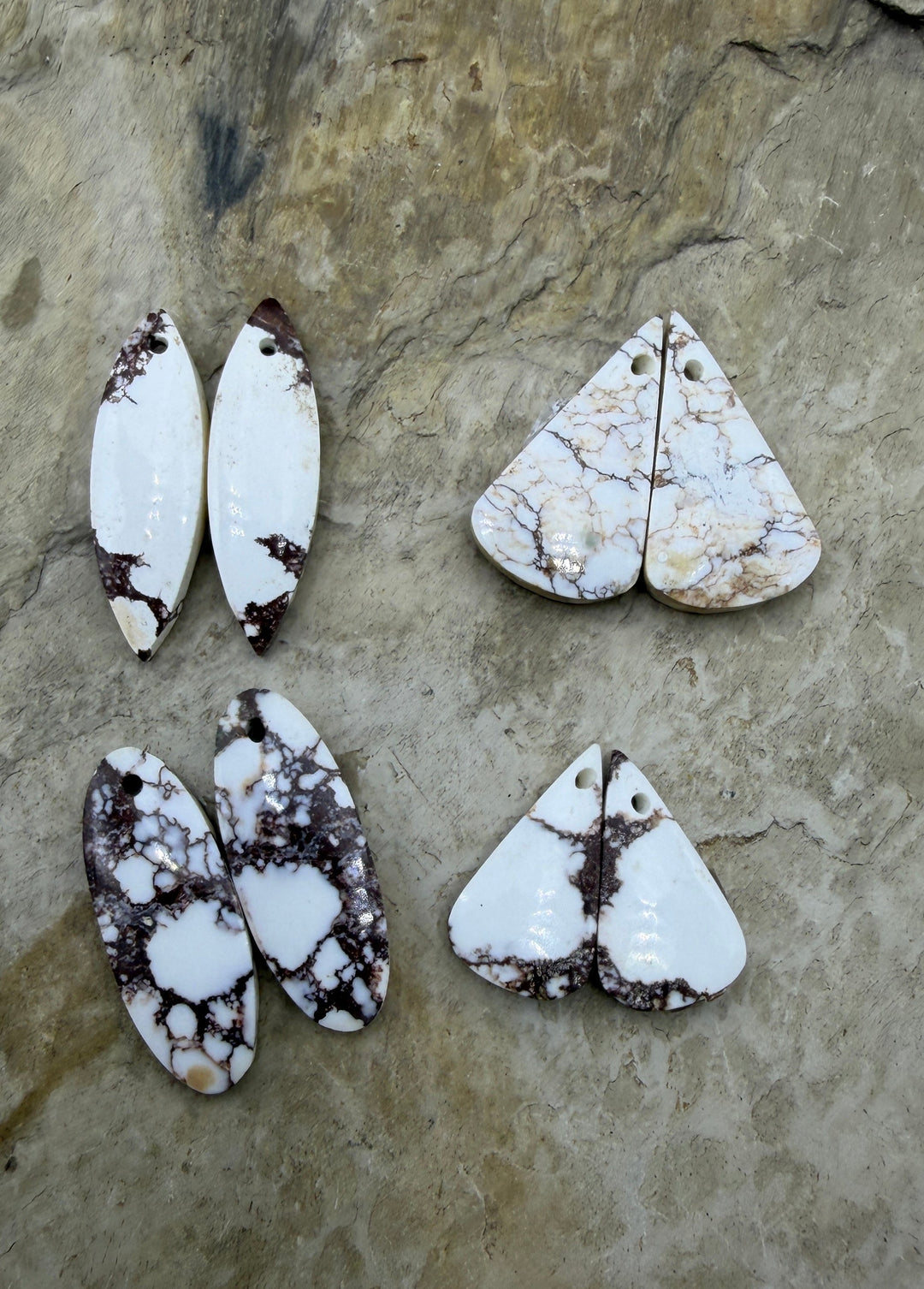FRIDAY BARGAIN LOT of 4 Wild Horse Earring Slab Pairs