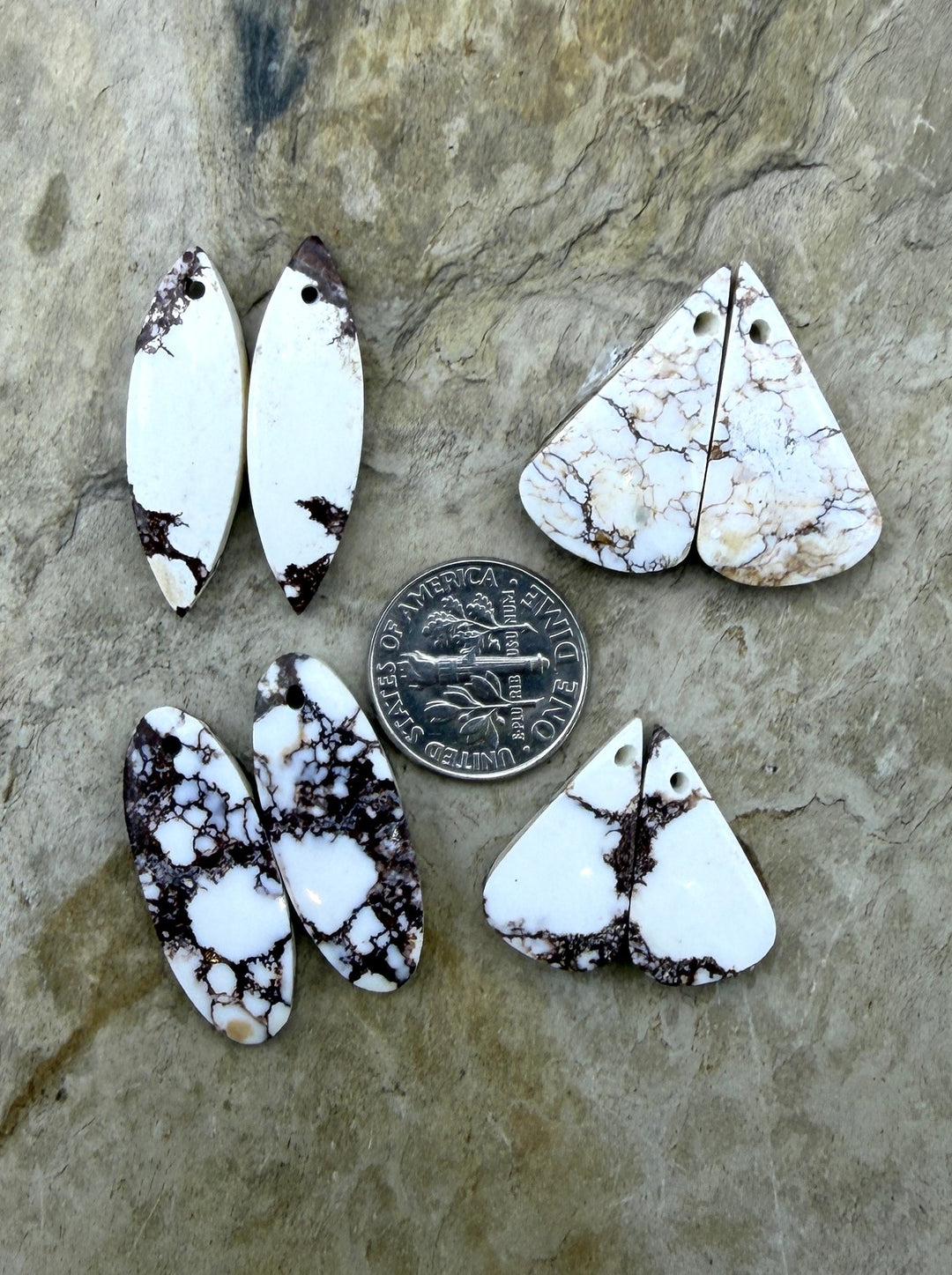 FRIDAY BARGAIN LOT of 4 Wild Horse Earring Slab Pairs