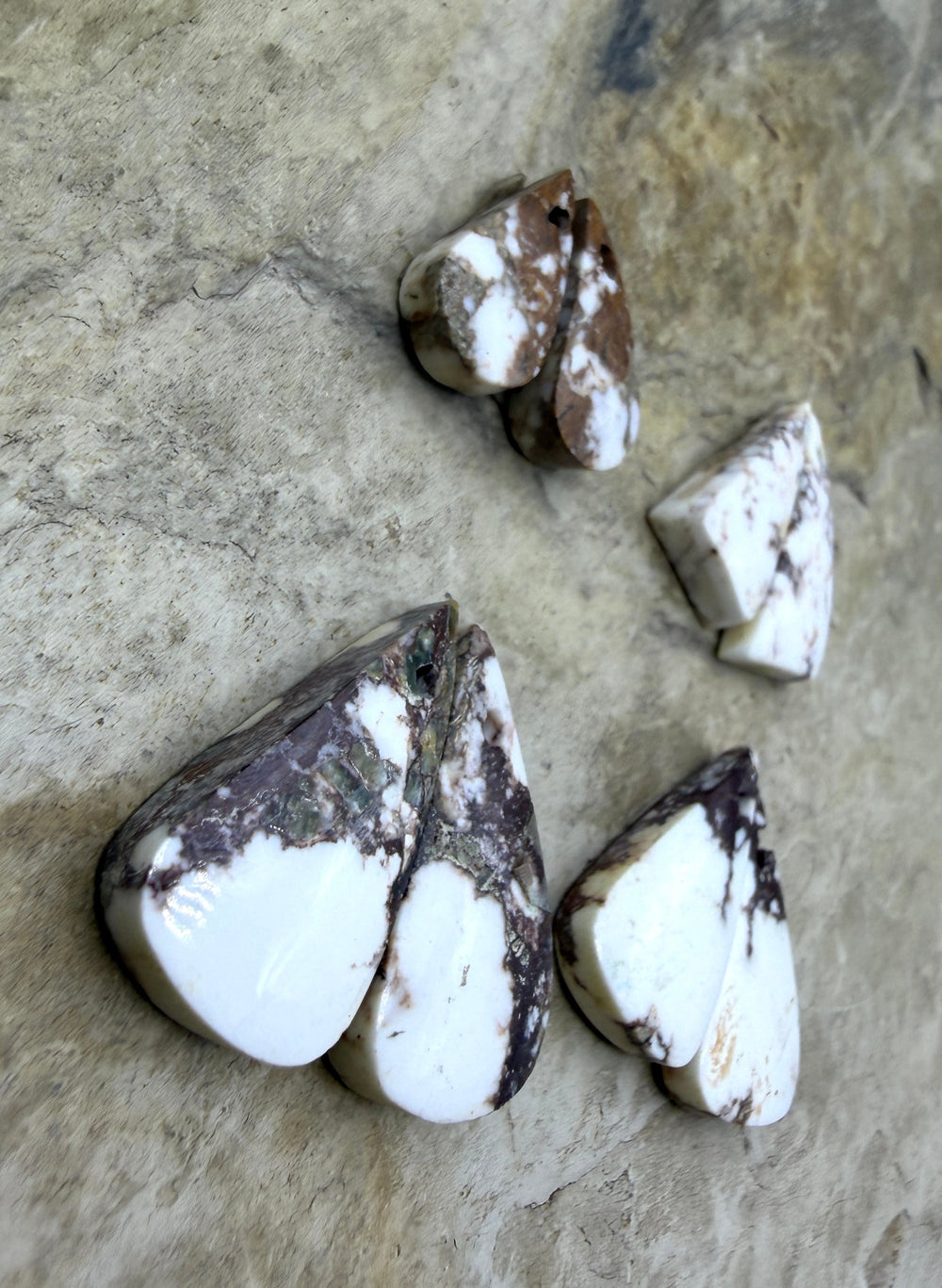 FRIDAY BARGAIN LOT of 4 Wild Horse Earring Slab Pairs