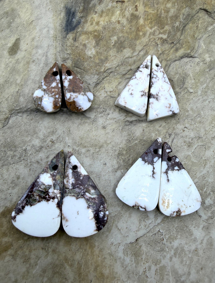 FRIDAY BARGAIN LOT of 4 Wild Horse Earring Slab Pairs