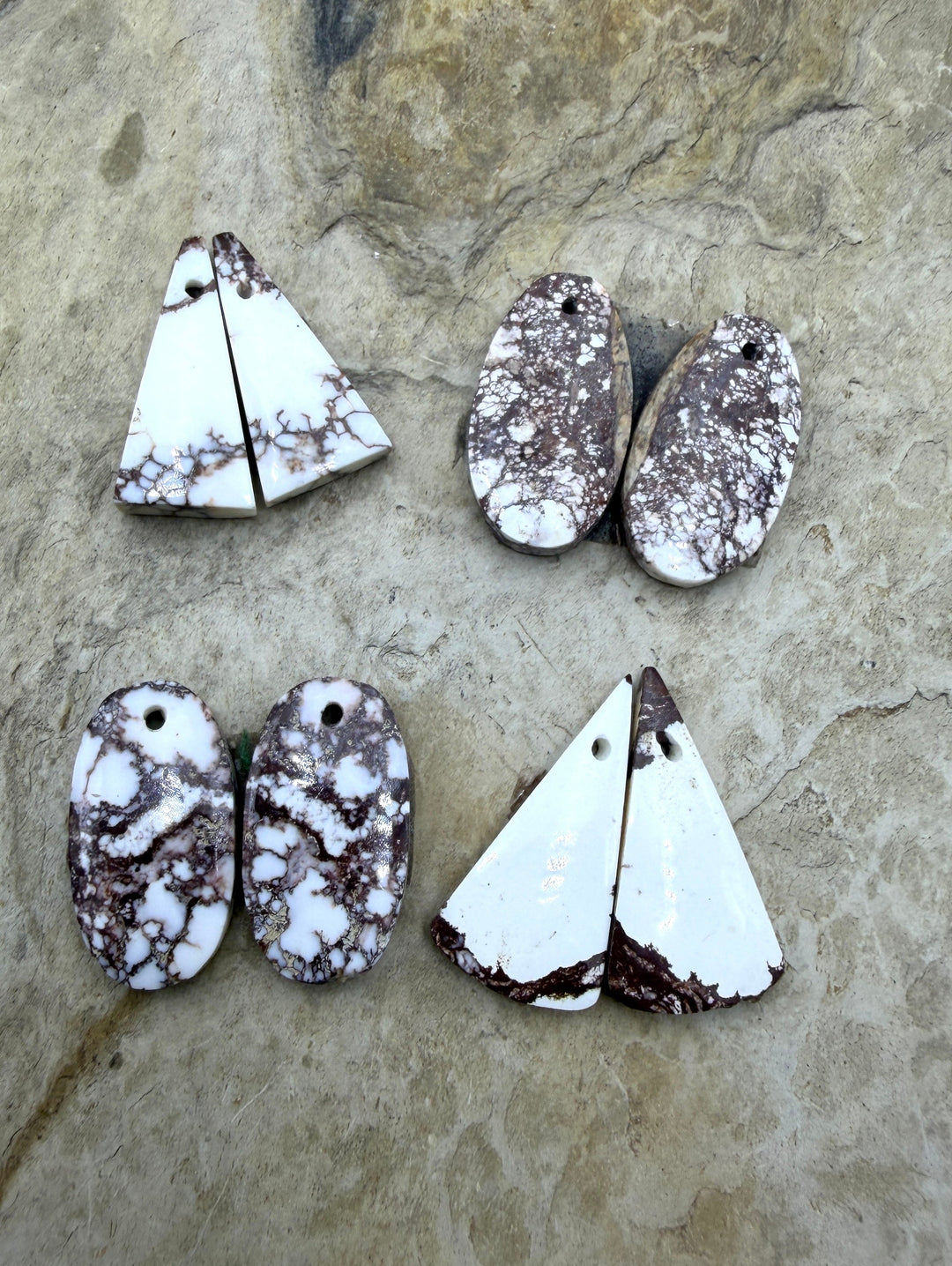 FRIDAY BARGAIN LOT of 4 Wild Horse Earring Slab Pairs