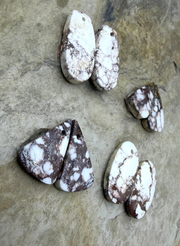 FRIDAY BARGAIN LOT of 4 Wild Horse Earring Slab Pairs