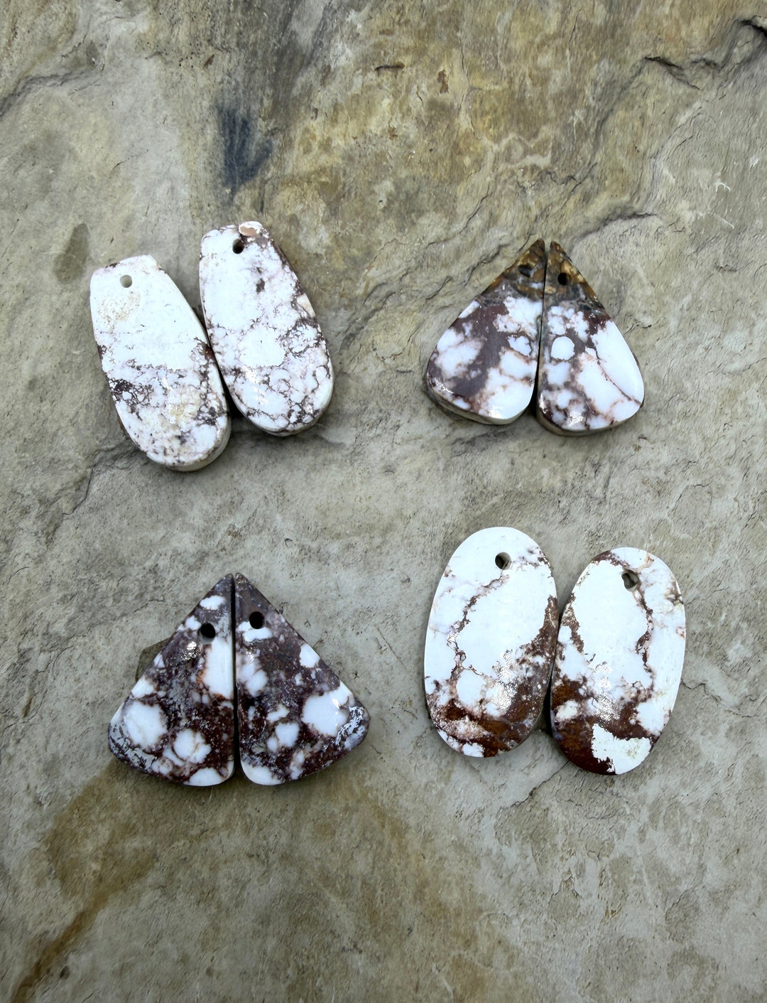 FRIDAY BARGAIN LOT of 4 Wild Horse Earring Slab Pairs
