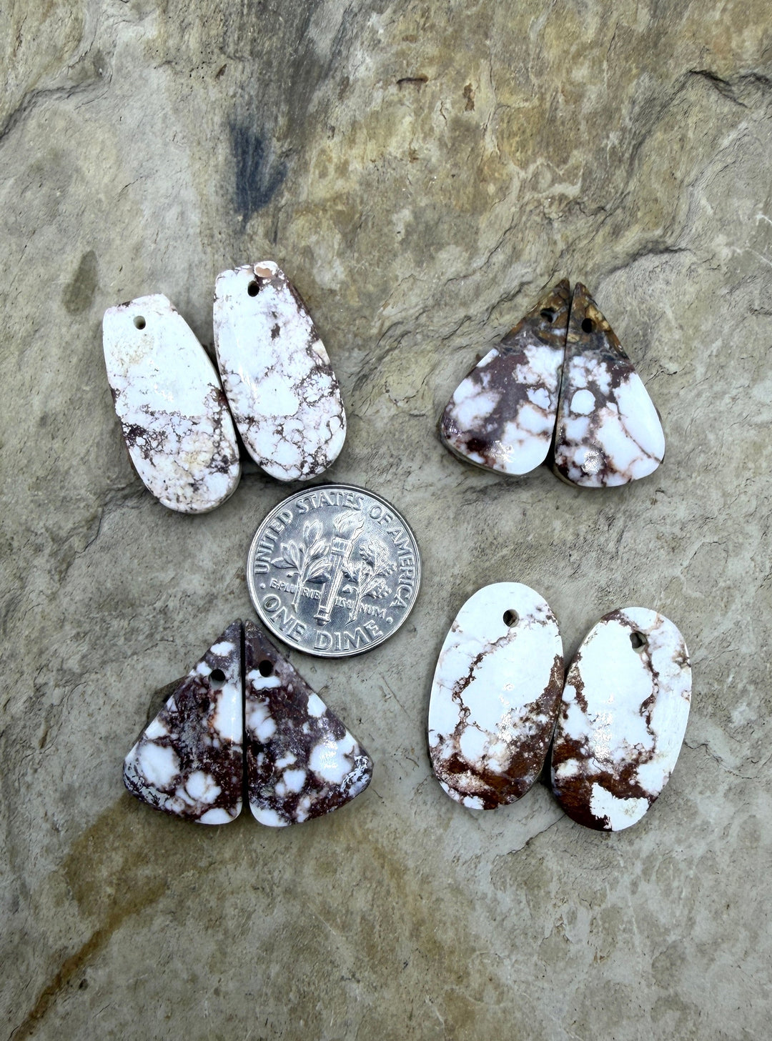FRIDAY BARGAIN LOT of 4 Wild Horse Earring Slab Pairs