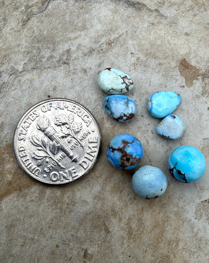 FRIDAY BARGAIN LOT of 7 Golden Hills Turquoise Brio