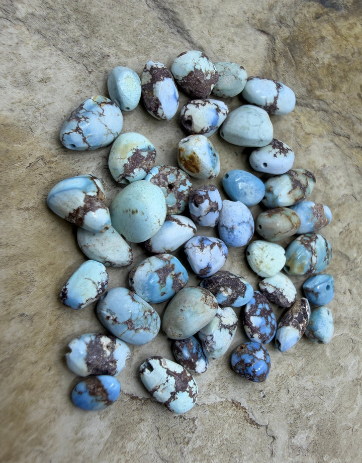 FRIDAY BARGAIN LOT of 7 Golden Hills Turquoise (Kazakhstan)