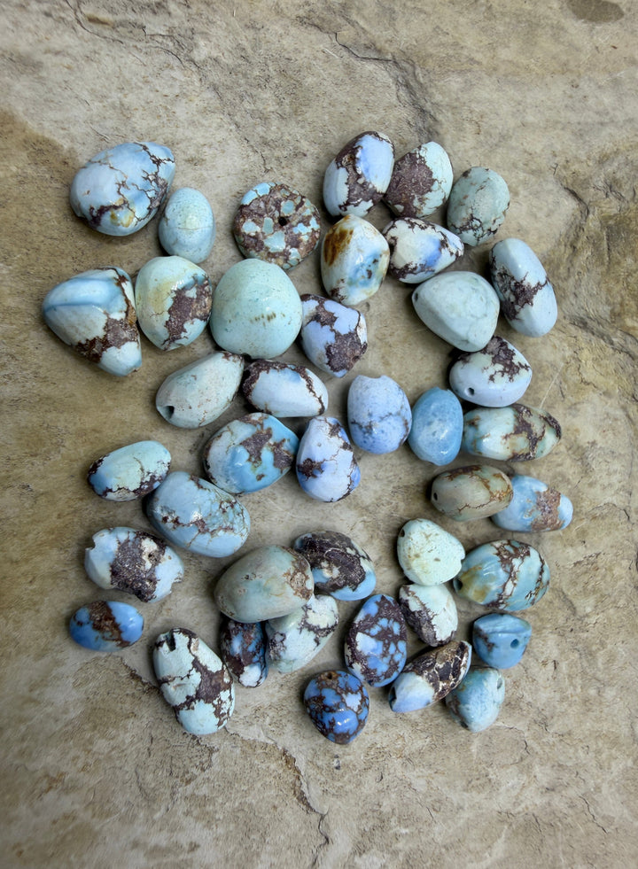 FRIDAY BARGAIN LOT of 7 Golden Hills Turquoise (Kazakhstan)