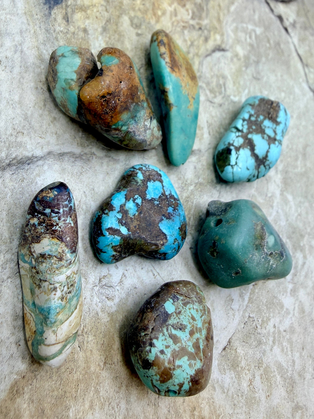 FRIDAY BARGAIN LOT of 7 Mixed Turquoise Beads