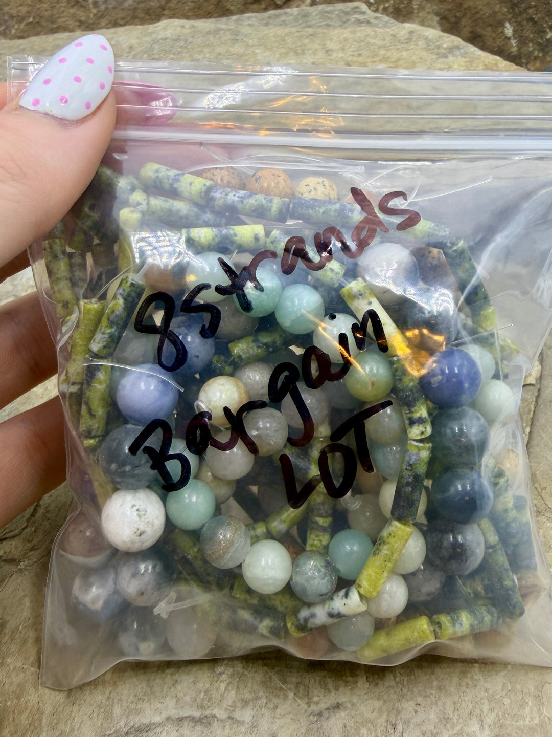 FRIDAY BARGAIN LOT of 8 Mixed Bead Strands Jasper