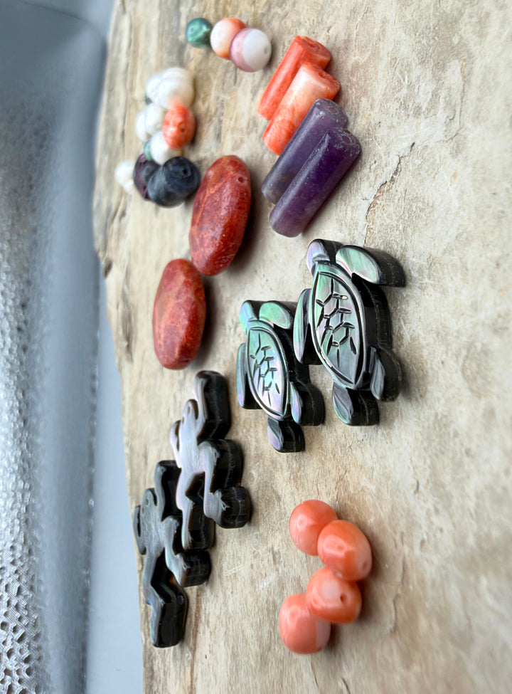 FRIDAY BARGAIN LOT of Mixed Premium Beads Pink Conch Mother