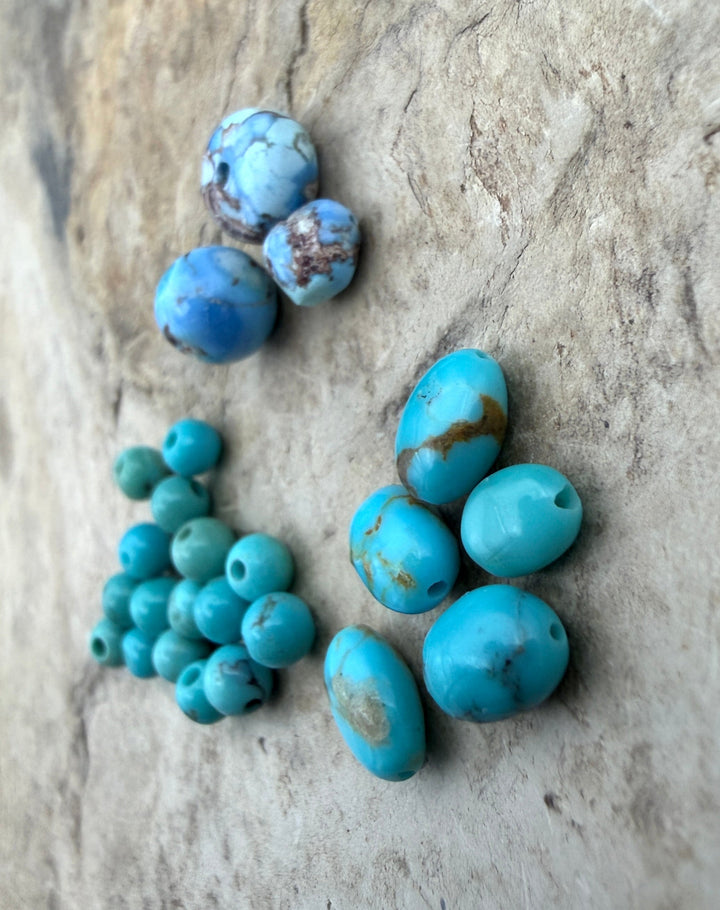 FRIDAY BARGAIN LOT of Mixed Turquoise Beads Golden Hills