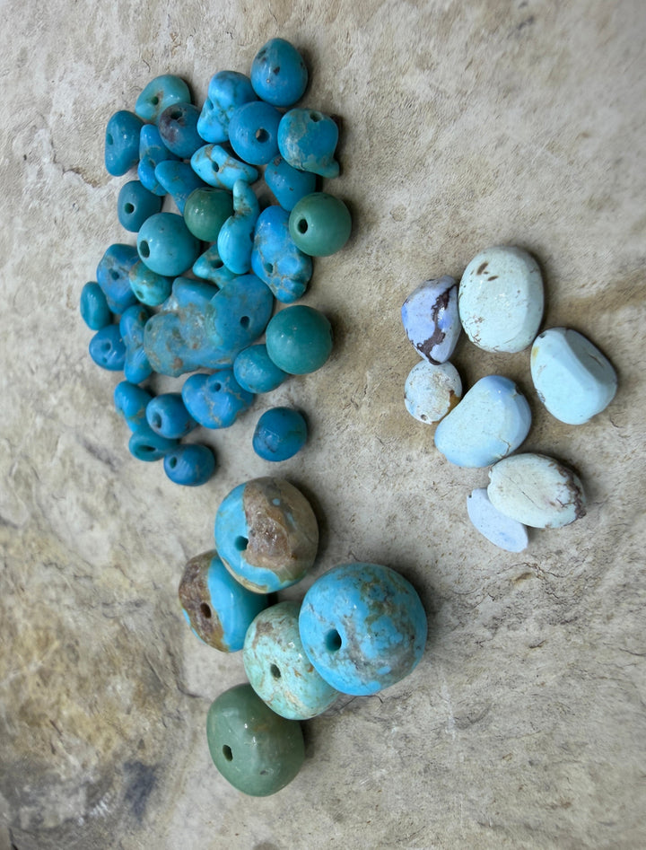 FRIDAY BARGAIN LOT of Mixed Turquoise Beads Kingman Golden
