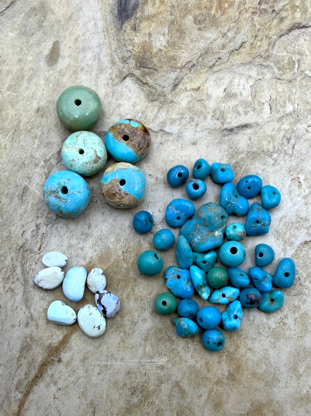 FRIDAY BARGAIN LOT of Mixed Turquoise Beads Kingman Golden