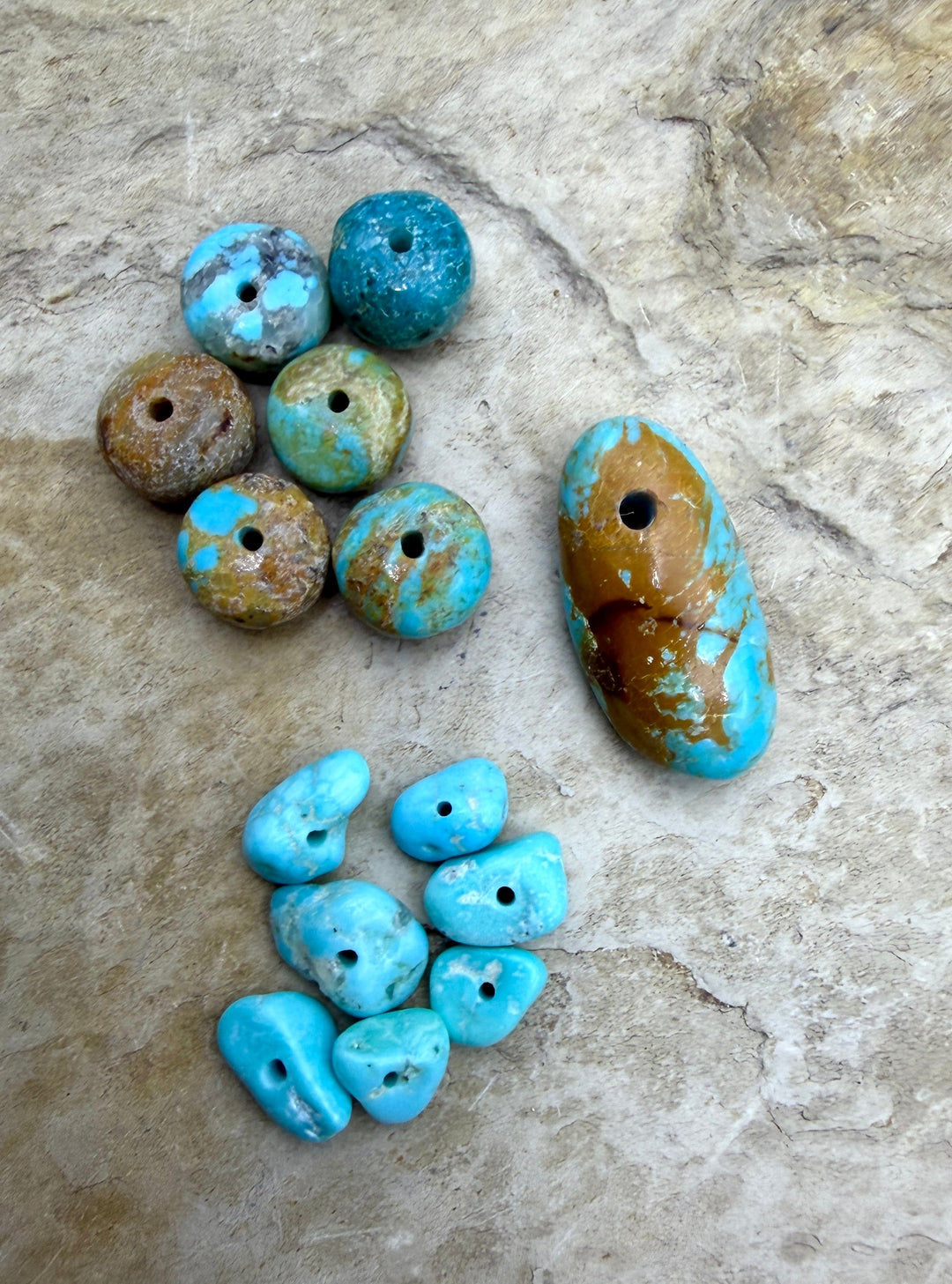 FRIDAY BARGAIN LOT of Mixed Turquoise Beads Kingman White