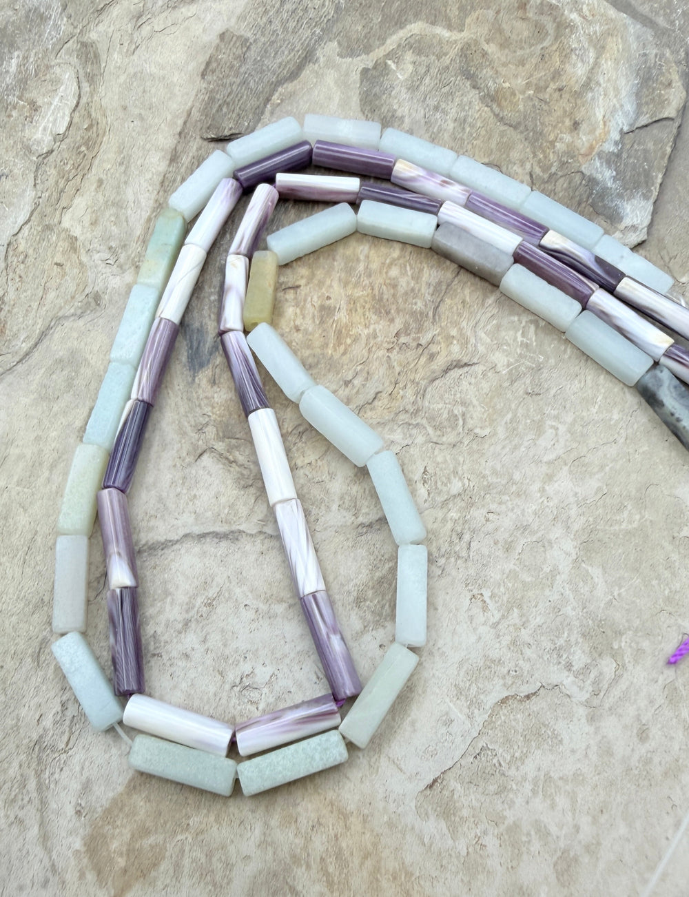 FRIDAY BARGAIN LOT of Two Bead Strands Amazonite and Purple