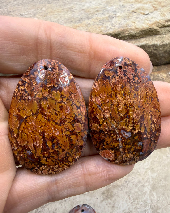 FRIDAY BARGAIN Moroccan Seam Agate HUGE Focal Pendant