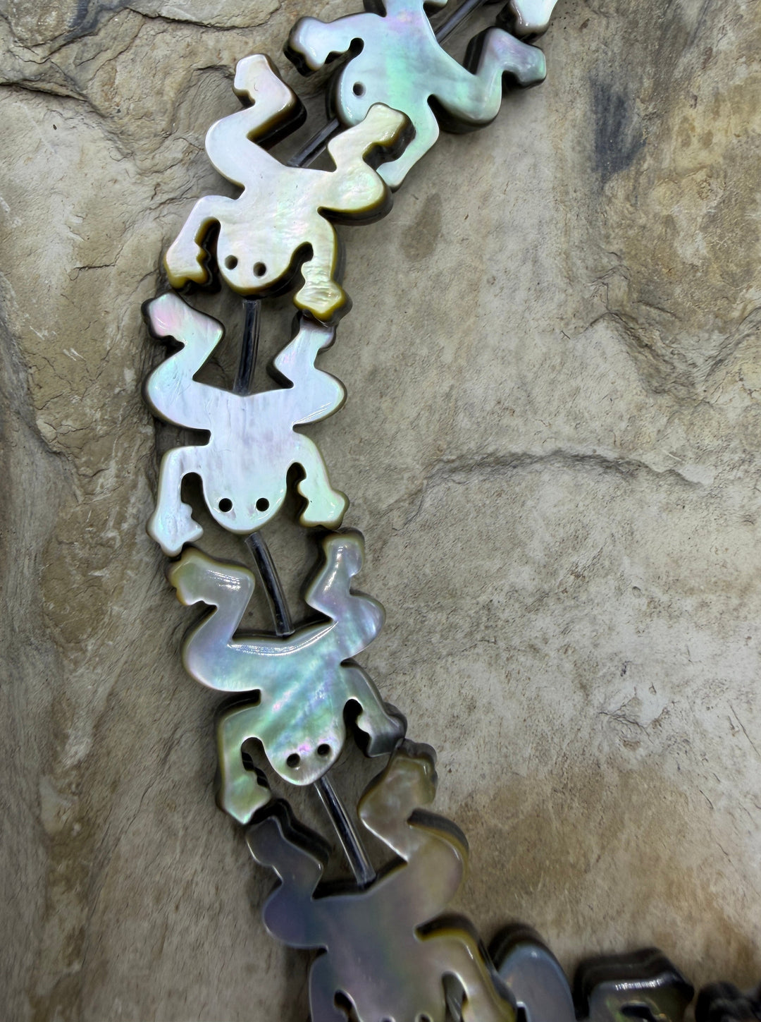 FRIDAY BARGAIN Mother Of Pearl Frog Beads 17x22mm 16 Inch