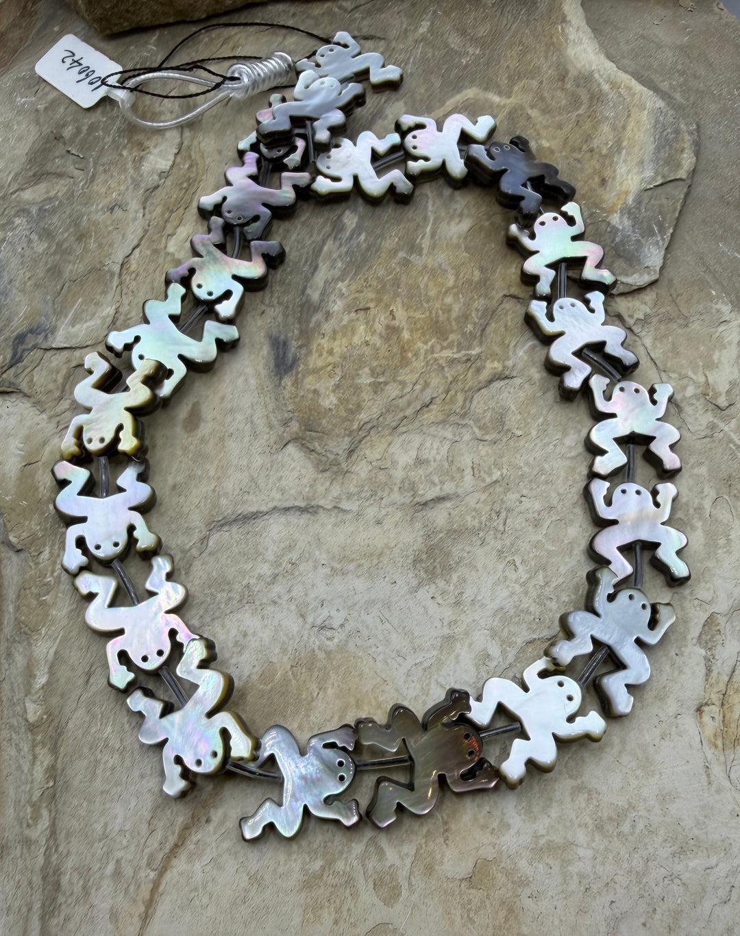 FRIDAY BARGAIN Mother Of Pearl Frog Beads 17x22mm 16 Inch