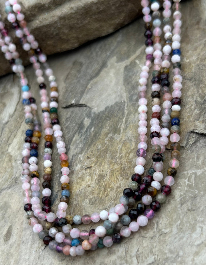 FRIDAY BARGAIN Multi Stone Micro faceted Round Beads 3.5mm