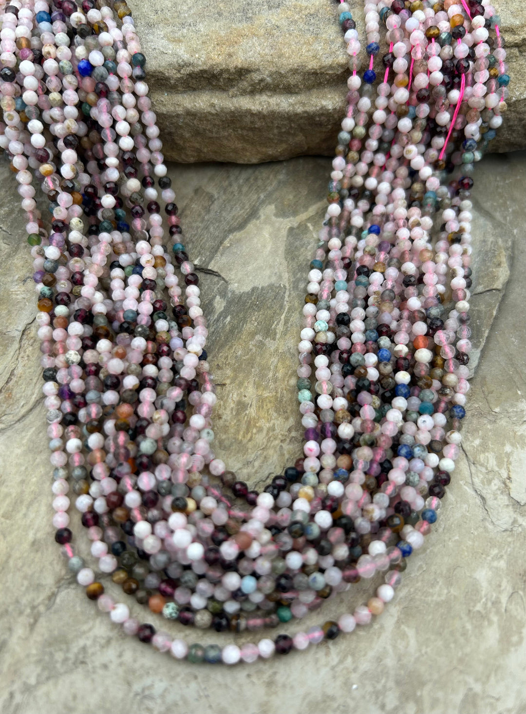 FRIDAY BARGAIN Multi Stone Micro faceted Round Beads 3.5mm