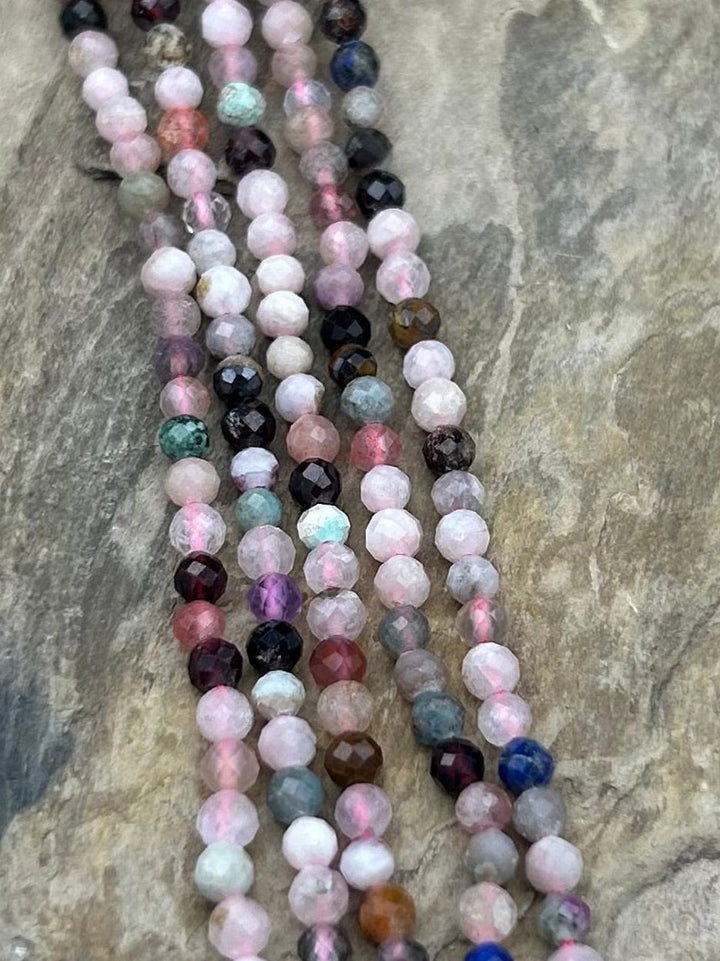 FRIDAY BARGAIN Multi-Stone Micro Faceted Round Beads 3mm 16