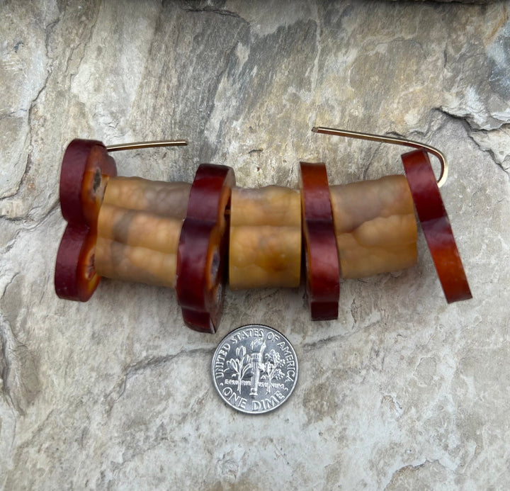 FRIDAY BARGAIN RARE Fossilized Bamboo Beads 20x15 - 23x32mm