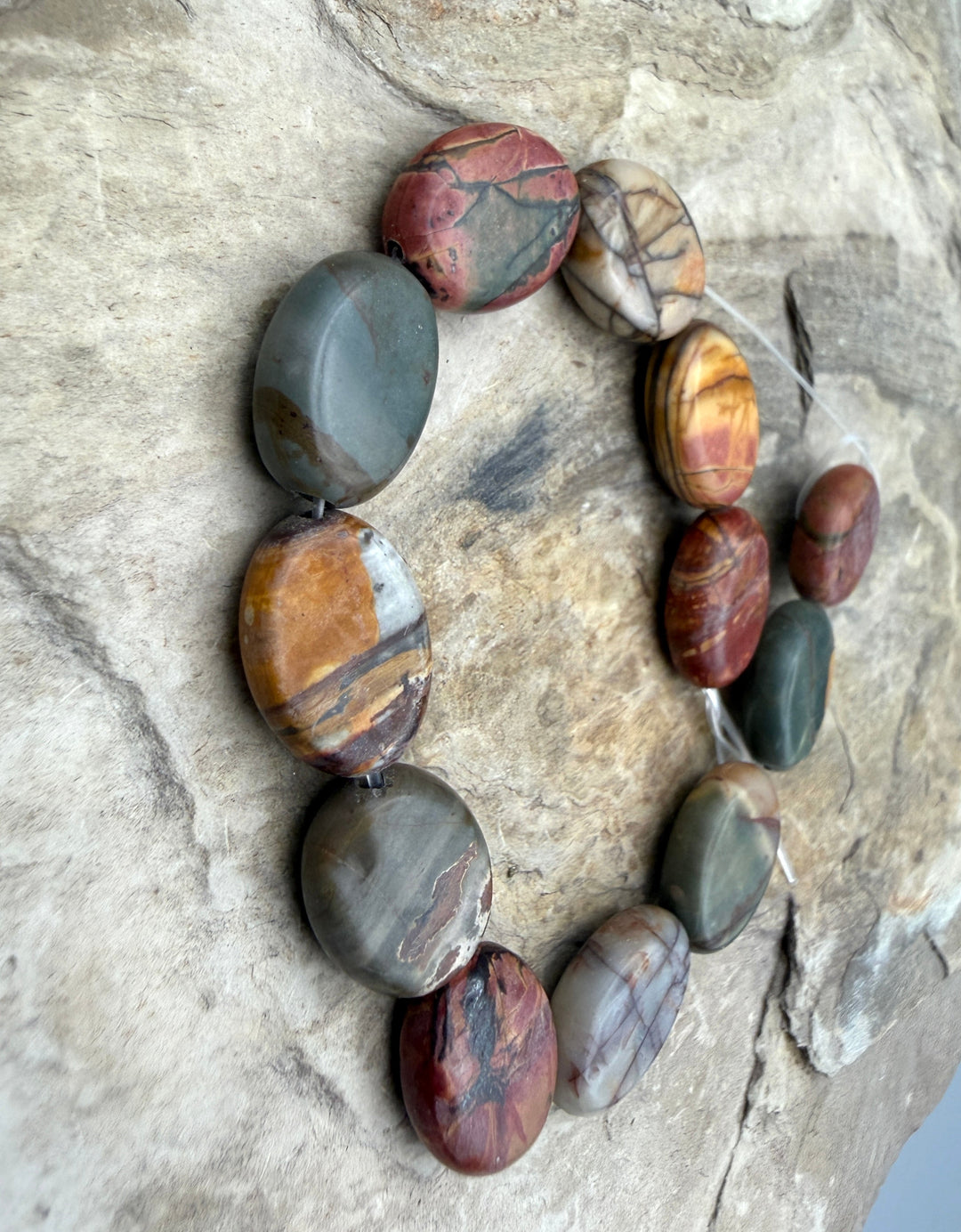 FRIDAY BARGAIN Red Creek Jasper 12x15mm Oval Shaped Beads