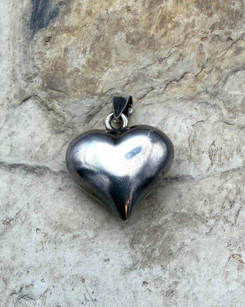 FRIDAY BARGAIN Sterling Puffed Heart Pendant 17x24mm