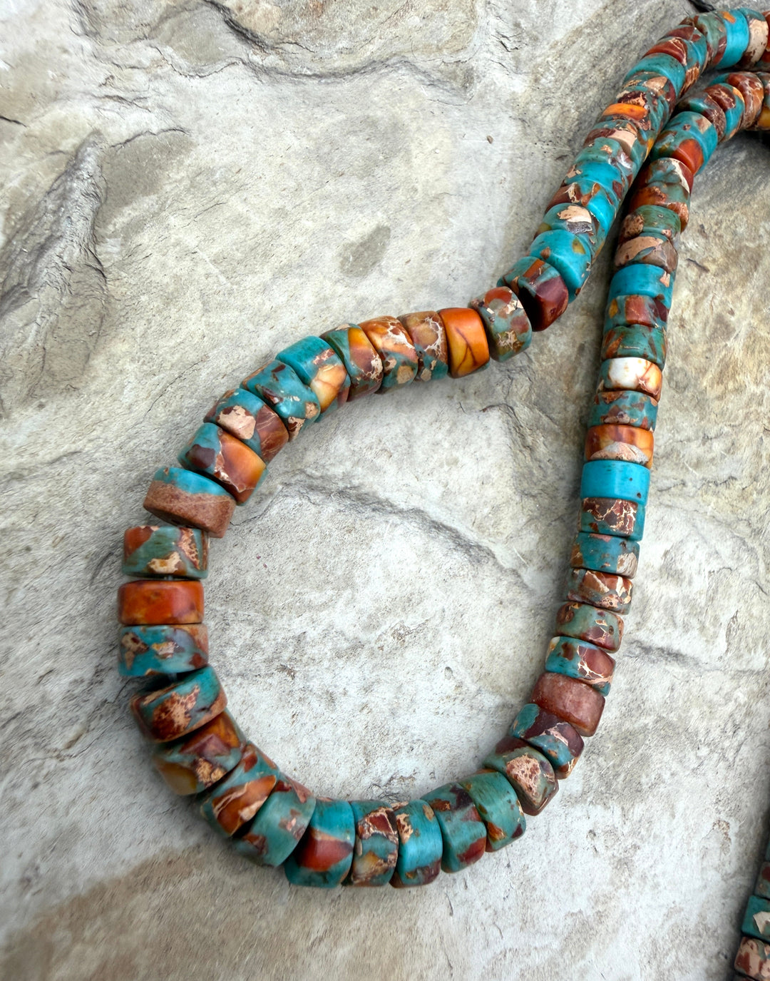 FRIDAY BARGAIN Stone Composite 6mm Heishi Strand 15 Inch
