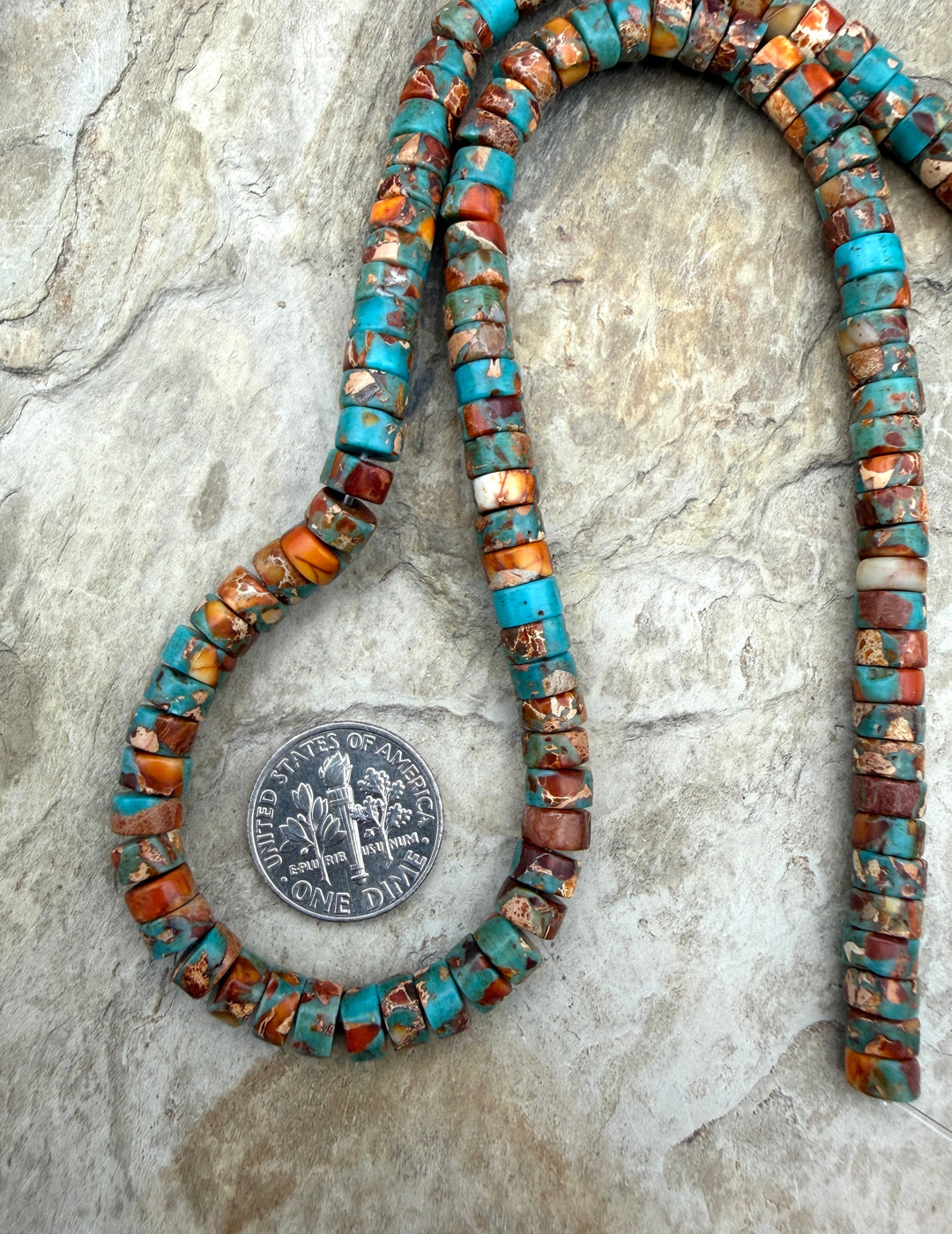 FRIDAY BARGAIN Stone Composite 6mm Heishi Strand 15 Inch