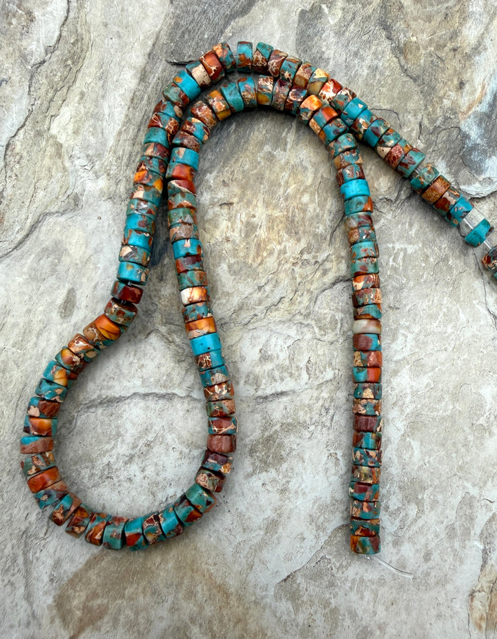 FRIDAY BARGAIN Stone Composite 6mm Heishi Strand 15 Inch