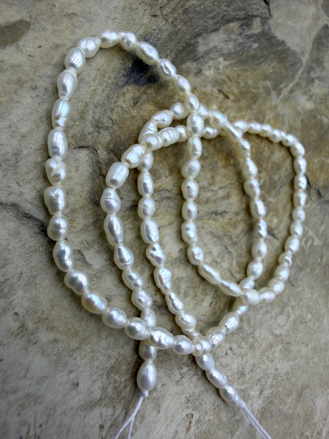 FRIDAY BARGAIN White Baroque Freshwater Pearls 3-4mm 4 Inch