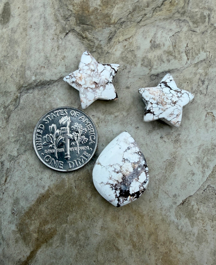FRIDAY BARGAIN Wild Horse LOT of 3 Mixed Shape Cabochons