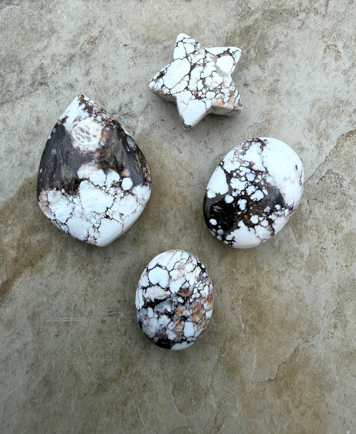 FRIDAY BARGAIN Wild Horse LOT of 4 Mixed Shape Cabochons
