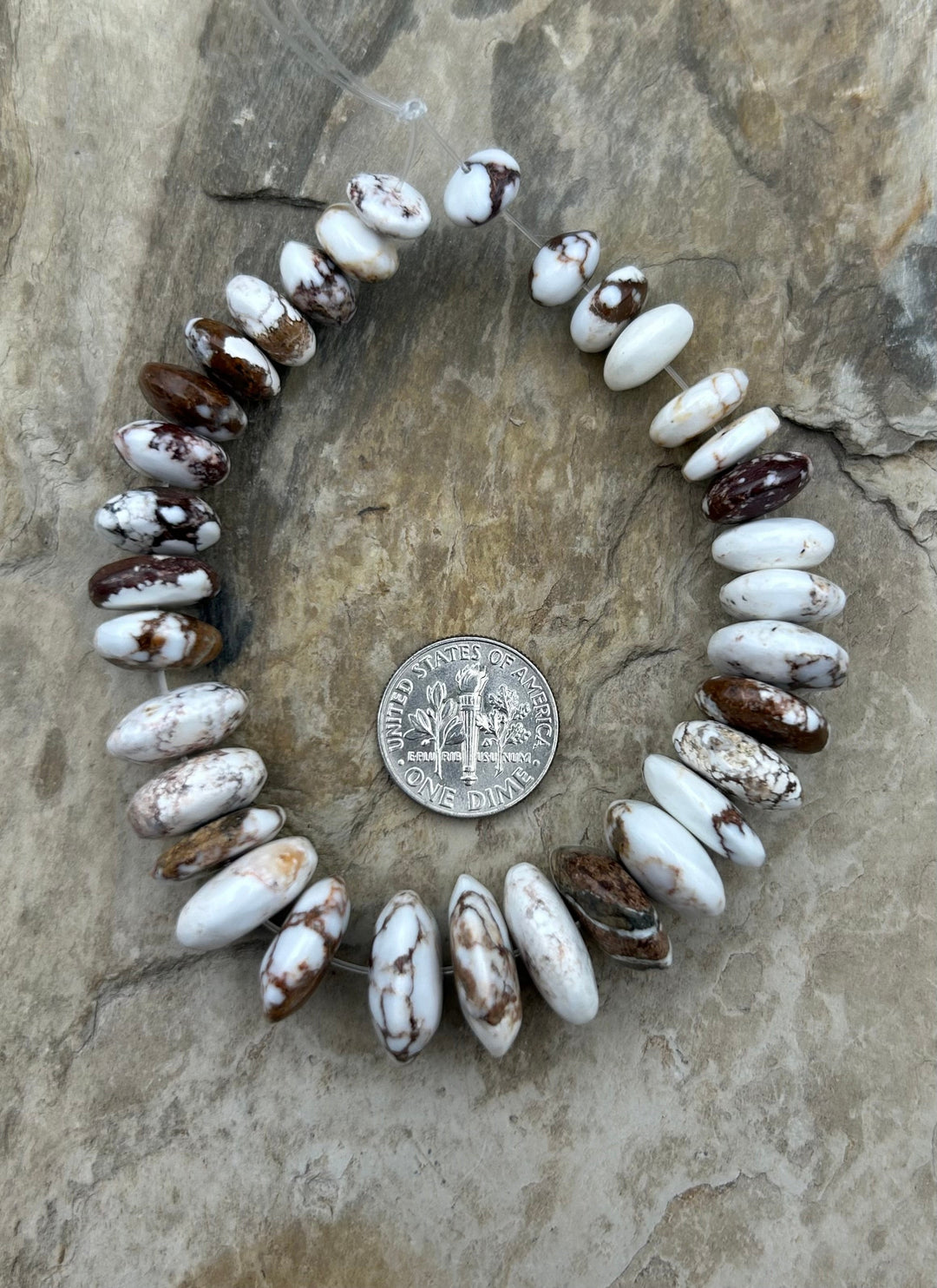 FRIDAY BARGAIN Wild Horse Saucer Beads 8-15mm 7 inch