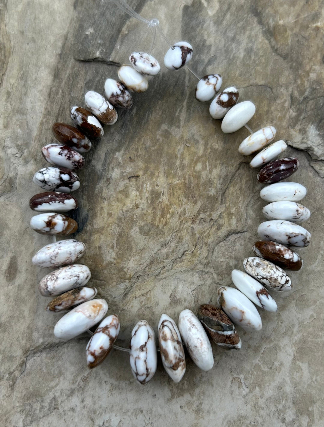 FRIDAY BARGAIN Wild Horse Saucer Beads 8-15mm 7 inch