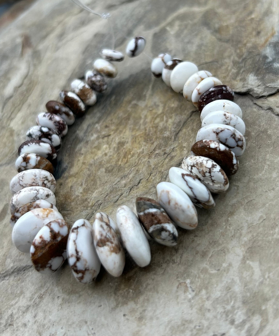 FRIDAY BARGAIN Wild Horse Saucer Beads 8-15mm 7 inch