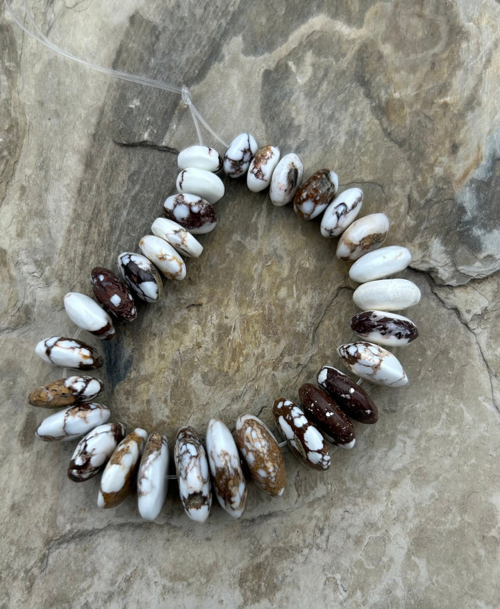 FRIDAY BARGAIN Wild Horse Saucer Beads 8-18mm 6.5 inch