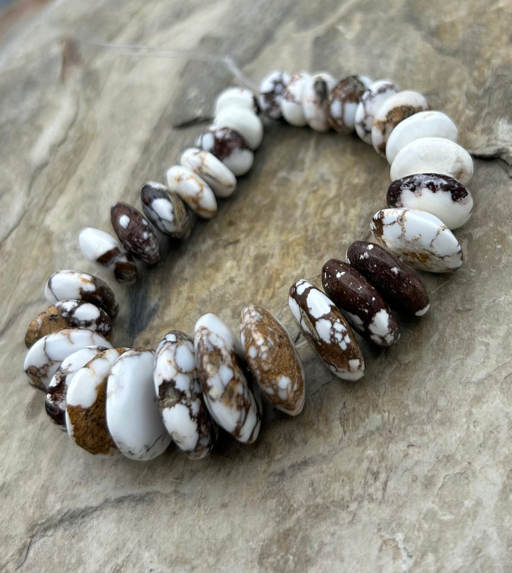 FRIDAY BARGAIN Wild Horse Saucer Beads 8-18mm 6.5 inch