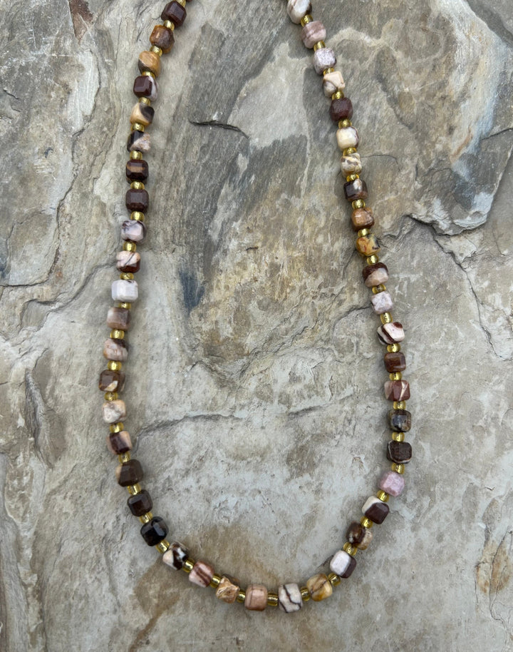 FRIDAY BARGAIN Zebra Stone (Australia) Faceted Cube Beads