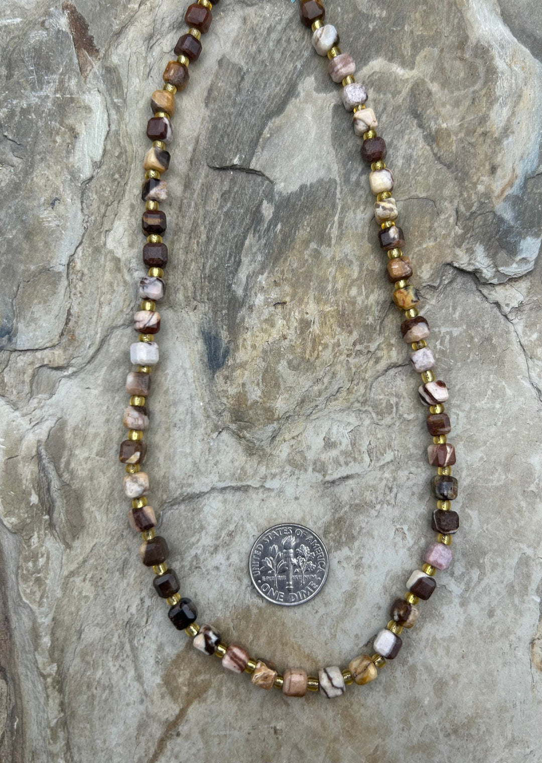 FRIDAY BARGAIN Zebra Stone (Australia) Faceted Cube Beads