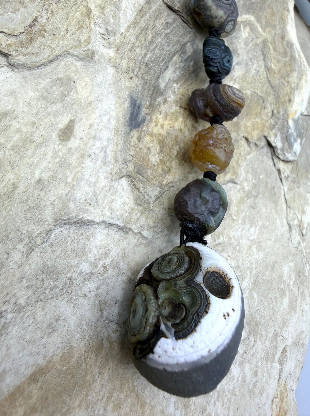 Gobi Desert Agate (South East Asia) 5 Bead Focal Set
