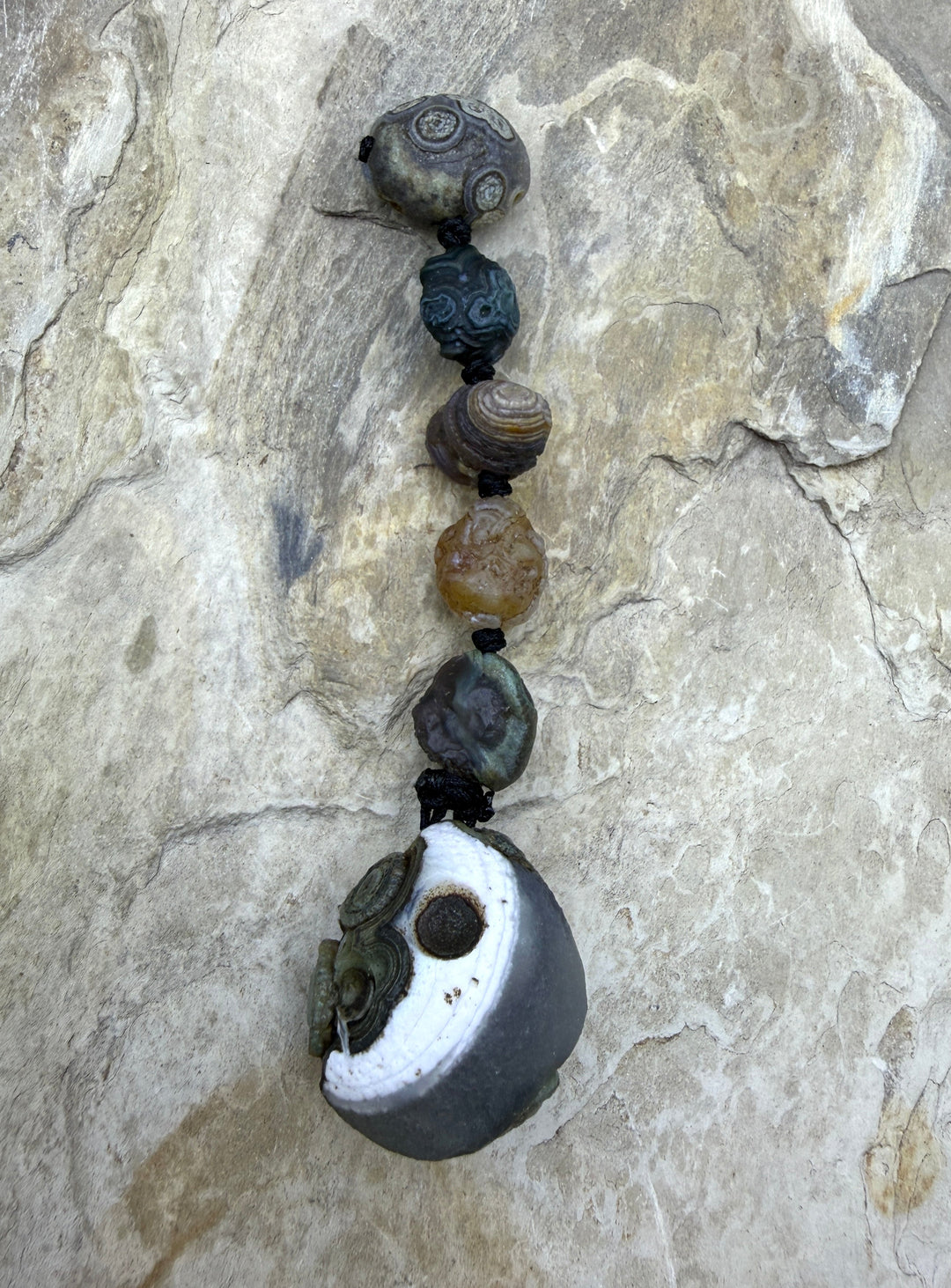 Gobi Desert Agate (South East Asia) 5 Bead Focal Set