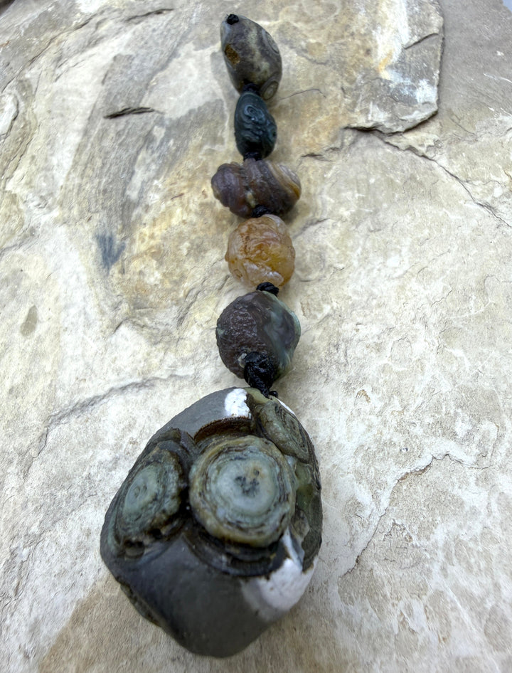 Gobi Desert Agate (South East Asia) 5 Bead Focal Set