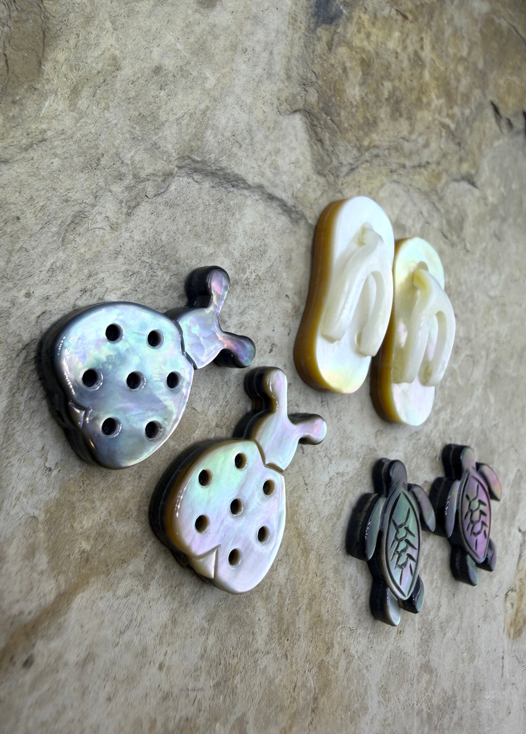 FRIDAY CLOSEOUT LOT of 3 Shell Bead Pairs - Mixed Lot