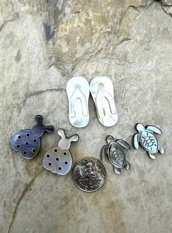 FRIDAY CLOSEOUT LOT of 3 Shell Bead Pairs - Mixed Lot